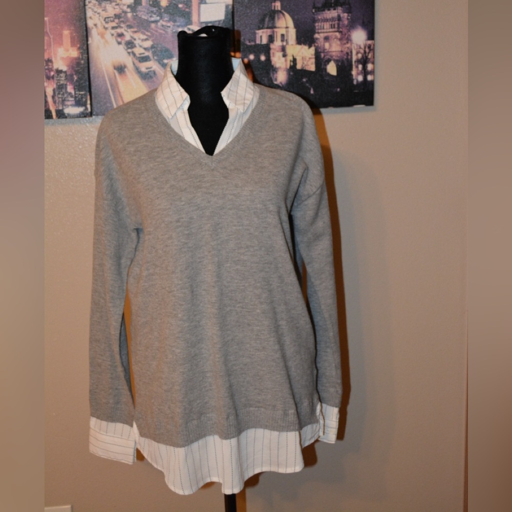Adrianna Papell Layered Look Sweater Top – NWT